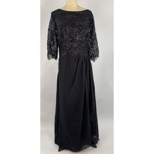 NWT Women's Make You Pretty More Formal Long Black Dress Size 20
